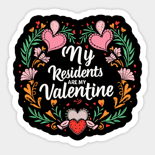 Nurse Doctor Valentine - My Residents Are My Valentines Day Sticker by Neldy